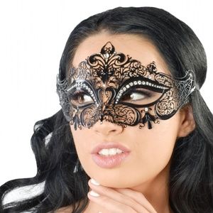 Black Premium Laser Cut Masquerade Mask